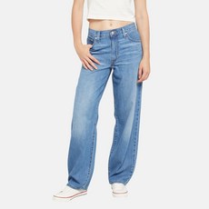 리바이스 여성용 배기 대드 헤비 체크 진 A3494-0057