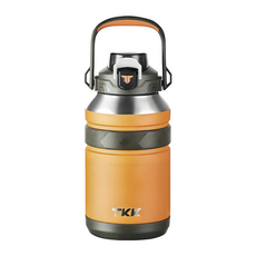 TKK 攀峰可揹可提大容量保溫壺, 獅橙, 1個, 1.5L