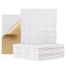 Toppia 特殊型吸音板 自黏式隔音板 30 x 30 cm, 白色, 12個