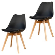 일상도구 인테리어 에펠 카페 식탁 의자, 블랙, 2개