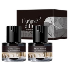 Larome 심지타입 차량용 디퓨저 120ml 2개입, 호텔우드, 1세트