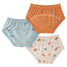 아가짱 시그니처 모달 배변훈련 팬티 3종 세트, 1세트, B 공룡, 자동차, 헬기