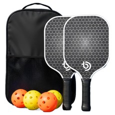 130BPM 匹克球玻璃纖維球拍 2入 + 球4入 + 專用袋組合, 1套
