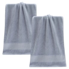 원이네 데일리 소프트 파스텔 타월 100g 32수 면사, 그레이, 2개