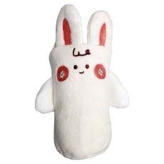 뷰레이터닷컴애니멀극세사캐릭터물병가방, 1개, 화이트토끼