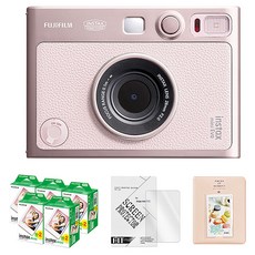 인스탁스 미니에보 EVO 핑크 젠틀로즈 즉석카메라 + 미니필름 100p + 액정보호필름 + 2단앨범 세트 젠틀로즈, 1세트