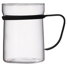 에지리 핏핸드 스텐핸들 내열유리 머그컵 440ml, 클리어, 1개