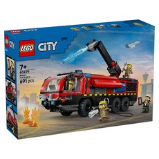 LEGO 城市系列 機場消防車 Airport Fire Truck 60499, 混和顏色, 1個