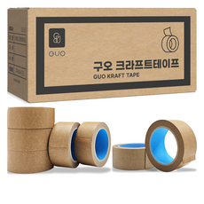 구오 종이 크라프트 찢어쓰는 박스 테이프 무광 48mm x 40m, 40개