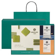 OSULLOC Langdeshah 下午茶禮盒 + 提袋, 月光漫步茶包 3入 + 三多然濟州青橘茶包 3入 + 綠茶 Langdeshah, 1套