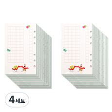 海綿寶寶 LUCALAB Archive 6孔補充內頁 詩 原稿 日記 2款套組, 16張, 4套