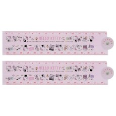 sun-star 卡通摺疊尺 30cm, 粉色 Hello Kitty 摺疊尺, 2個