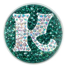 ANYGOLF 水晶字母高爾夫球標, 01) AP-K12 綠白色, 1個