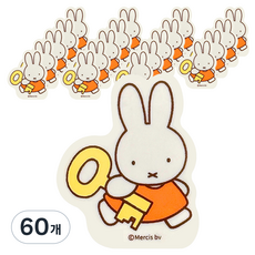 조선문방구 미피 모양 지우개, 오렌지 토끼, 60개