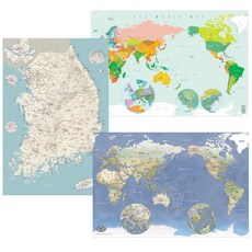 Motifmap 世界地圖 旅行家+挑戰者+必遊地圖海報 M, 1套