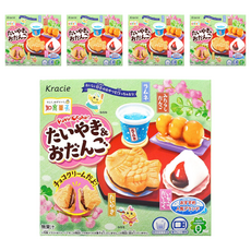 Kracie 葵緹亞 知育菓子 創意DIY 和風甜點小達人, 簡單有趣，訓練孩童的創造力, 不添加防腐劑，使用天然色素, 39g, 5盒