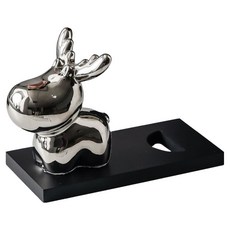 Mabsoshop 圓滾滾小鹿紅酒架 銀色 ONE SIZE BRP2804, 1個