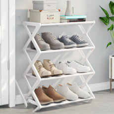 앞날창창 X자형 조립식 신발장 49.5 x 42 x 18.5 cm, 화이트, 1개