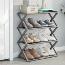 앞날창창 X자형 조립식 신발장 49.5 x 42 x 18.5 cm, 그레이, 1개