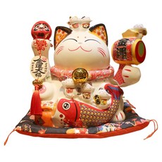 INTODECO 金錢槌 招財貓 福貓 86615, 白色