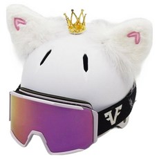 ZYVIO 滑雪板安全帽配件 貓耳朵, 白色, 2個