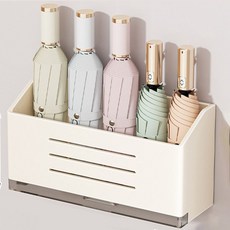 메이크마인 무타공 자석 물빠짐 현관 우산꽂이, 크림, 1개