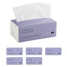 AllChallenge 抽取式紫羅蘭美容面紙 2層, 6個, 250入