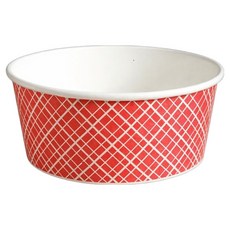 이로울생활 원형 인쇄 종이그릇 레드 380ml, 100개, 1개입