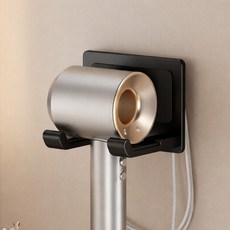 Ontree 免鑽孔吹風機架, 黑色, 1個