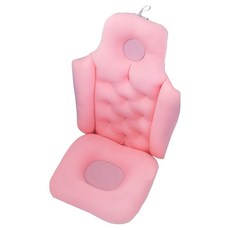 트레오바 베개 등받이 방석 일체형, 성인용 욕조 핑크 일체형 시트쿠션, 1개