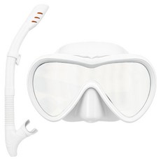 EachUnleaven 鏡面鏡片浮潛面罩, 奶油色