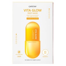 CAPSTAY 每日解決方案 維他光澤深層面膜, 1個, 10入