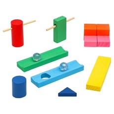 Mints Mom 骨牌積木遊戲機械9件組 20 x 43 x 8 cm, 混合顏色, 1套