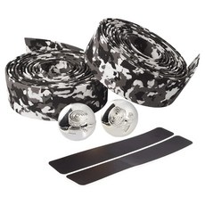 Hwigyeongil 自行車碳纖維防滑手把帶, 黑白迷彩, 1個