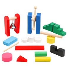 Mints Mom 滾滾樂積木遊戲機制 13件組 20 x 43 x 8 cm, 混合色, 1套