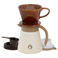 코맥 보온보냉 자기 커피 핸드드립 세트 600ml DT1B, 1세트, 5종