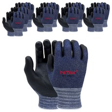 NiTex 碳纖維 NBR 泡棉塗層高級觸控手套 S NCT-PG500, 藍色, 10個