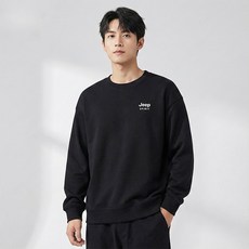 Jeep 男女通用時尚棉質圓領大學T