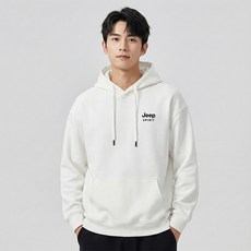 Jeep 男女通用時尚大口袋連帽T恤