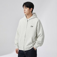 Jeep 男女通用休閒雙向拉鍊連帽外套