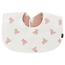 베이비소풍 엄마 턱받이 라이트 엄턱 숏, 브라운테디, 1개, 1개입