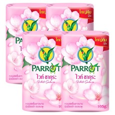 PARROT 植物性肥皂 白色櫻花, 4入, 105g