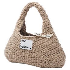 미스티코티타 웜바디 토트백 뜨개질 DIY 패키지, 다크베이지, 1개