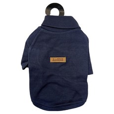 ARTMUNG 寵物雙面刷毛高領T恤, 海軍藍, 1個