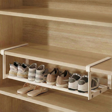 마르코 깔끔정리 길이조절 다용도 현관 신발정리대, 화이트, 1개