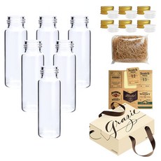 mir 威士忌套組 小玻璃瓶 透明 40ml x 6入 金色套組 SB40, 1套