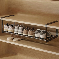 Marco 整潔收納 長度可調 多用途玄關鞋架, 黑色, 1個