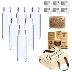 mir 威士忌套組 透明玻璃瓶 40ml x 6入 銀色套組 SB40, 1套