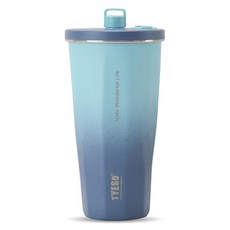 TYESO 泰碩 二代 304不鏽鋼保溫隨行杯, 漸變幽藍, 1個, 470ml