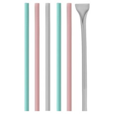 EYNSTORY 코코 세척이 편한 실리콘 빨대 3종 x 2p 세트, 1세트
